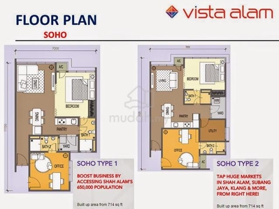 2 Bedrooms Unit - Vista Alam Seksyen 14, Shah Alam (Murah)