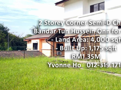 2 Storey Corner Semi-D Cheras Bandar Tun Hussein Onn for Sales