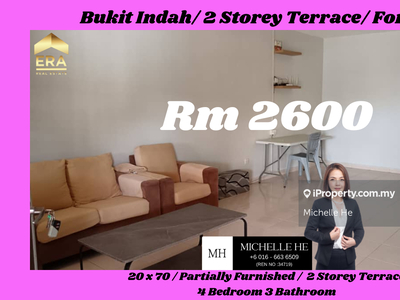 Bukit Indah/ 2 Storey Terrace/ For Rent