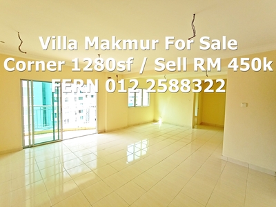 Corner Unit 1280sf Freehold Villa Makmur Dutamas For Sale