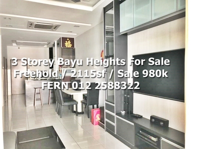 Freehold 3 Storey House Bayu Heights Balakong For Sale