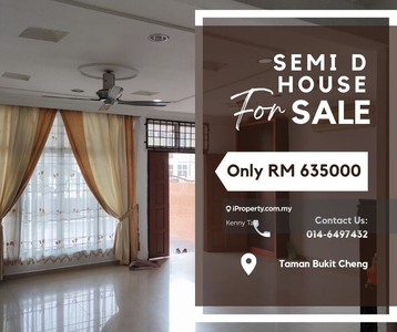 Freehold Fully Extended Semi D House For Sale Taman Bukit Cheng