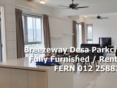 Fully Furnished Breezeway Condo Desa ParkCity For Rent
