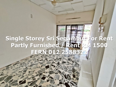 Single Storey Taman Sri Segambut Kepong For Rent