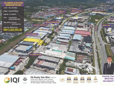 Kolombong prime location warehouse for sell
