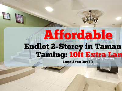 Endlot 2-Storey in Taman Seri Taming: 10ft Extra Land, Renovated