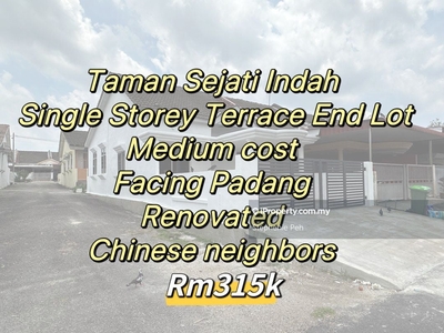 Taman Sejati Indah 1 St Terrace Renovated Endlot Facing Padang