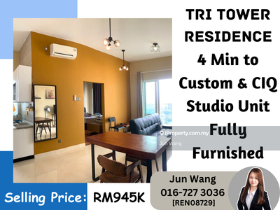 Tri Tower Residence, 4 Min to Custom & Ciq, Studio, Fully Furnished