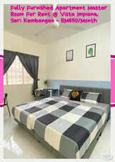 Full Furnished Apartment Master Room For Rent @ Vista Impiana, Seri Kembangan