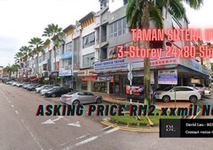 Taman Sutera Utama 3-Storey 24x80 Shoplot For Sale