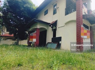 Corner lot double storey house with huge land