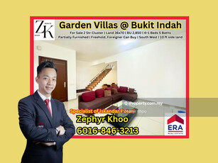 Garden Villa, Bukit Indah Double Storey Cluster House For Sale