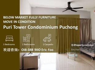 Super Below Market Move in Cond Puri Tower Puchong near Hero Bt 14