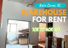 MULTI SIZE WAREHOUSE FOR RENT IN BATU CAVES