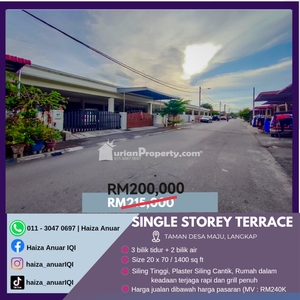 Terrace House For Sale at Langkap