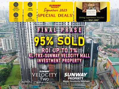 Looking to INVEST in KL Property? 1 Station to TRX, Direct link to 3 MRT & 2 LRT Stations @ Sunway Velocity Two, Cheras, Kuala Lumpur