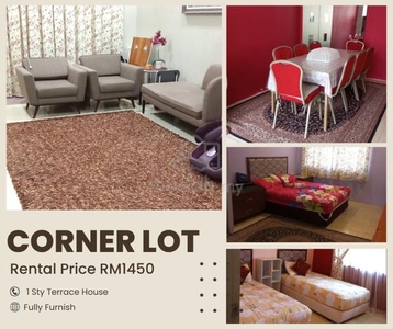 Corner Lot Fully Furnish 1 Sty Terrace House Desa Damai Cheng Perdana