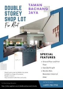 Double Storey Terrace Shop Lot at Taman Bachang Jaya for Rent