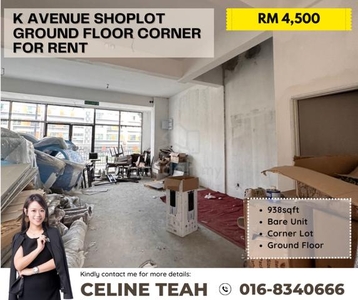 K Avenue | Shoplot | Corner | Ground Floor | For Rent