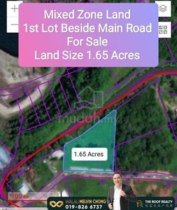 Mixed Zone 1st Lot Land At Jalan Stakan For Sale