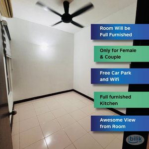 Full furnished Middle Room with free car park and wifi @ Metropolitan Square condo