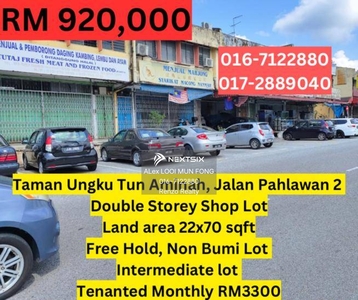 Taman Ungku Tun Aminah Jalan Pahlawan 2 Double Storey Shop Lot For Sale Mutiara Rini Sutera Utama