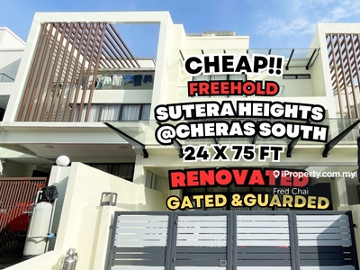 C H E A P 3 sty house at Sutera Heights @ Cheras renovated & guarded