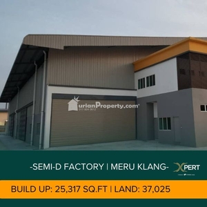Semi-D Factory For Sale at Kawasan Perindustrian Meru Barat