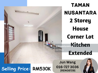 Taman Nusantara, 2 Storey Corner with 22ft Land, Kitchen Extended