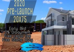2020 #Pre-Launch New double storey link homes with 20'x75' spacious design, EARLY BIRD priced from #RM5xxk only!!!