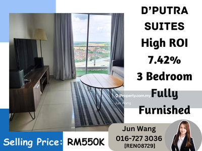 D Putra Suites, Super High ROI 7.42%, Fully Furnished, 24 Hrs Security