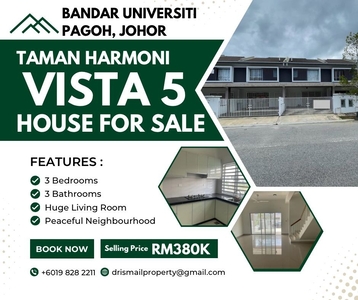 Harmoni Vista 5 Bandar Universiti Pagoh Johor Terrace House For Sale