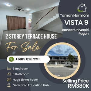 Harmoni Vista 9 Bandar Universiti Pagoh Johor Terrace House For Sale