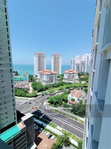 High floor, fully furnished with pocket sea view & Straits Quay view!