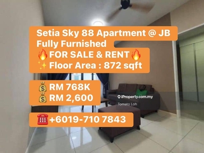 Setia Sky 88 Apartment @ Jb Fully Furnished For Sale