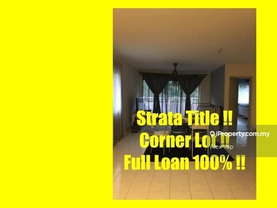 Strata Title / Full Loan 100% / Corner Lot / Apartment / Damansara