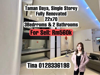Taman Daya ️ ️ ️ Fully Renovated Single Storey