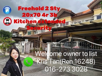 Sunway Cheras,2 Sty[20x70],Freehold, Kitchen Extended, Security