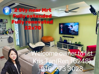 Taman Sri Bahtera,sold walk to Mrt,22x70,Fully reno and Extended