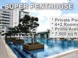 EmbassyView Super Penthouse, 4+2 rooms, 7,500 sft, High Ceiling, Spacious wt Spectacular KL View