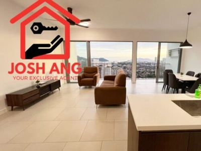 Triuni Residence In Batu Uban Partially Furnished 1636sqft High Floor 2 Carparks FOR RENT