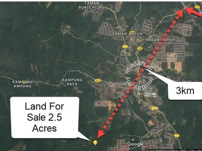 Tapah, Perak - 2.55 acres agricultural land for SALE (Rm580)