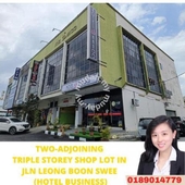 TwoAdjoining Triple Storey End Lot Shop In Ipoh Centre For Sale