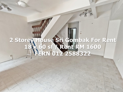 2 Storey House Taman Sri Gombak Fasa 6 For Rent