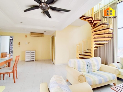 Furnished Corner unit 3-bedroom Duplex Condo in Klebang FOR RENT
