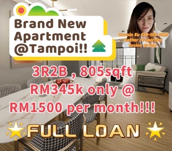 Brand new apartment at Tampoi : Strategic location Nearby Perling, Bandar Baru Uda, Tun Aminah and Sutera 5 min can reach Kipmart, Peling Mall etc.