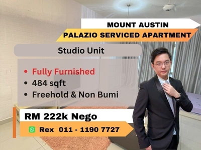 Fully Furnish Studio at Mount Austin@Palazio, Johor Bahru, Johor