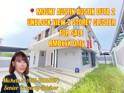 Mount Austin Austin Duta Unblock View 2 Storey Cluster House For Sale