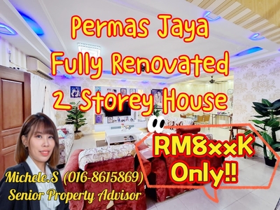 Permas Jaya Fully Renovated 2 Storey House For Sale