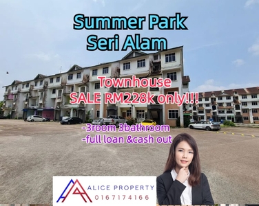 Seri Alam townhouse for sale full loan cash out